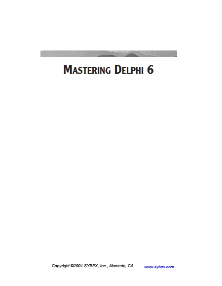 Книга на английском - Mastering Delphi™ 6 - обложка книги скачать бесплатно