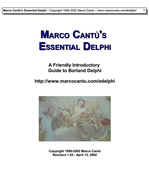 Книга на английском - Marco Cantù’s Essential Delphi: A Friendly Introductory Guide to Borland Delphi - обложка книги скачать бесплатно