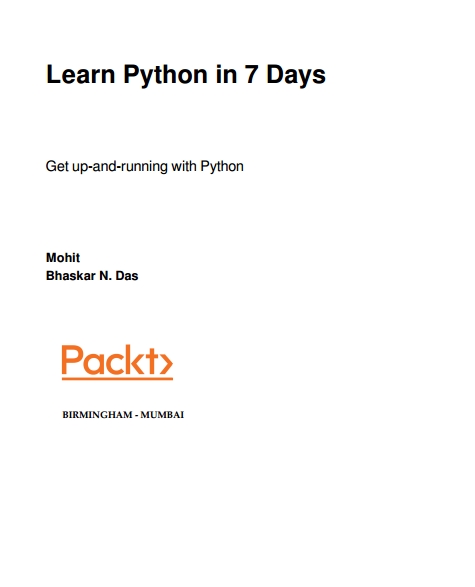 Книга на английском - Learn Python in 7 Days: Get up-and-running with Python - обложка книги скачать бесплатно