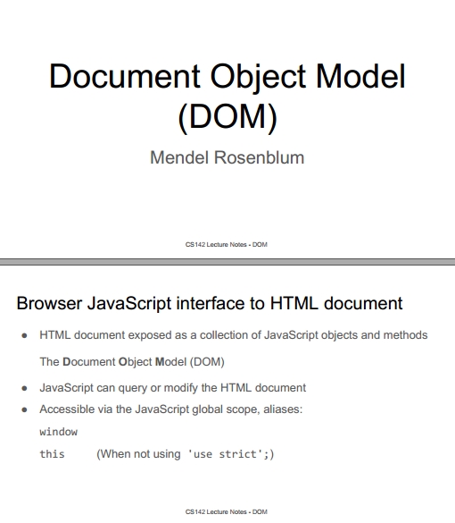 Книга на английском - Web Applications Development, Stanford Lectures: Document Object Model (DOM) - обложка книги скачать бесплатно