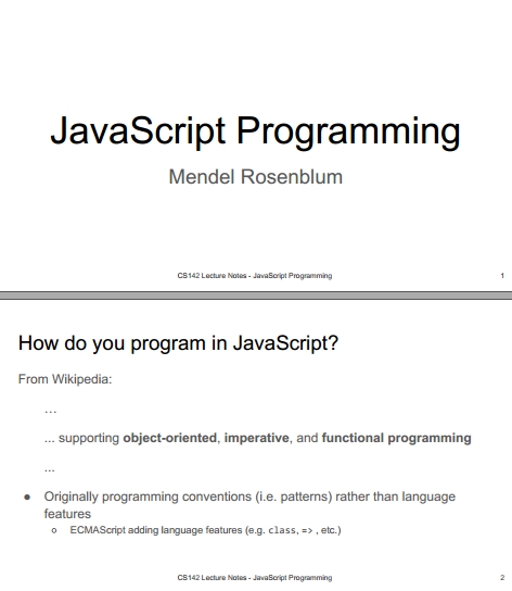 Книга на английском - Web Applications Development, Stanford Lectures: JavaScript Programming - обложка книги скачать бесплатно