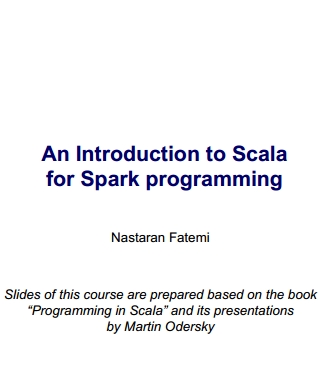 Книга на английском - An Introduction to Scala for Spark programming - обложка книги скачать бесплатно