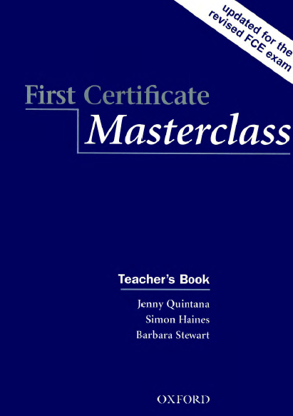 Книга на английском - First Certificate Masterclass: Teacher's book (Upper-intermediate) - обложка книги скачать бесплатно