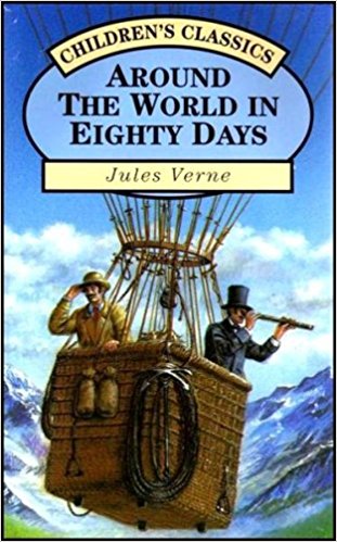 Книга на английском - Жюль Верн Вокруг света за 80 дней - обложка книги скачать бесплатно