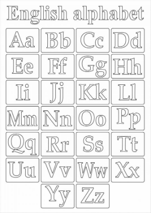 Распечатать буквы английского алфавита для мылышей: азбука для раскраски