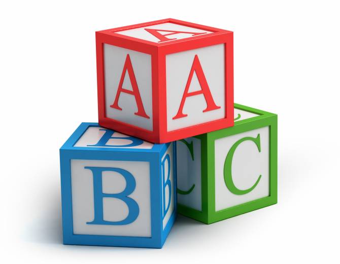 кубики с английским алфавитом - карточки с азбукой для ребенка