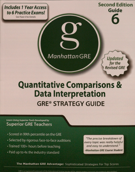 Книга на английском - Manhattan GRE Strategy Guide 6: Quantitative Comparisons and Data Interpretation - обложка книги скачать бесплатно