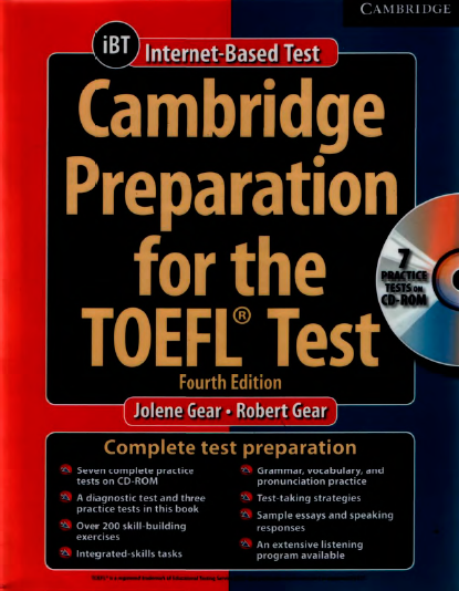 Книга на английском - Cambridge Preparation for the TOEFL Test +CD - обложка книги скачать бесплатно